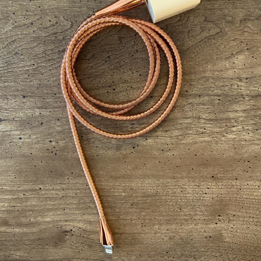 Rose Gold Iphone Charger✨